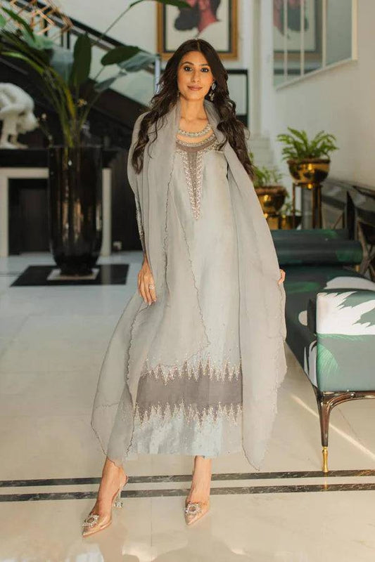 Jeem | Luxury Pret | MINK GREY - Pakistani Designer Dress - by Jeem | Type: Luxury - 100% Original at Saira Sultan