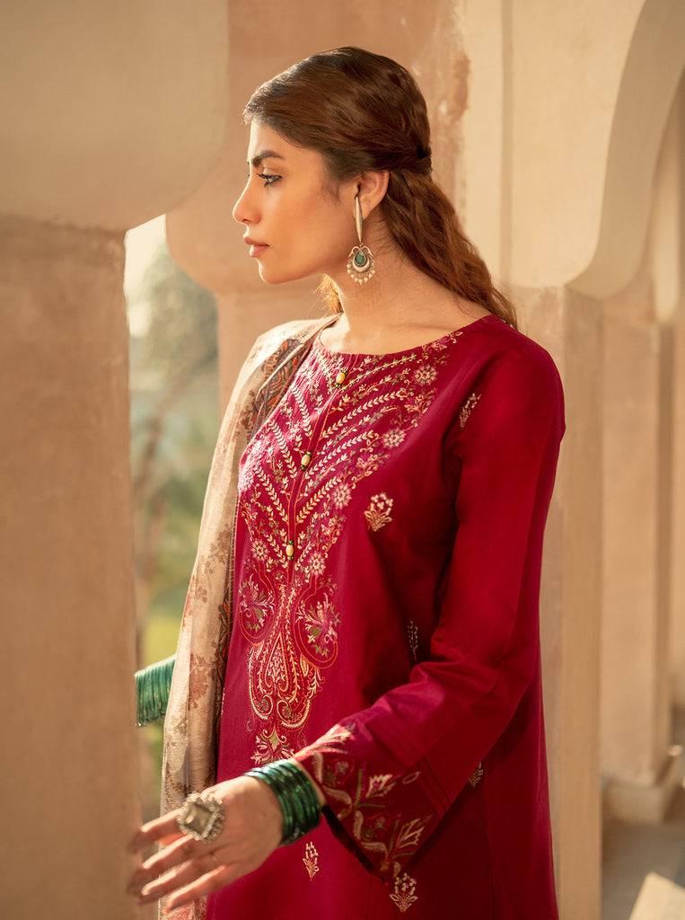 Morbagh | Lawn Collection 24 | RASPBERRY COULIS - Pakistani Designer Dress - by Morbagh | Type: Luxury - 100% Original at Saira Sultan