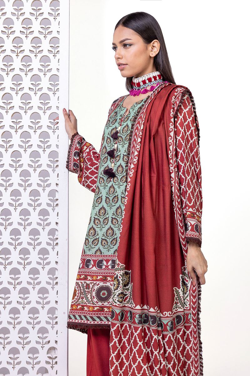 Khaadi | My Winter Mood | MT08 L Coral Red Marina Twill