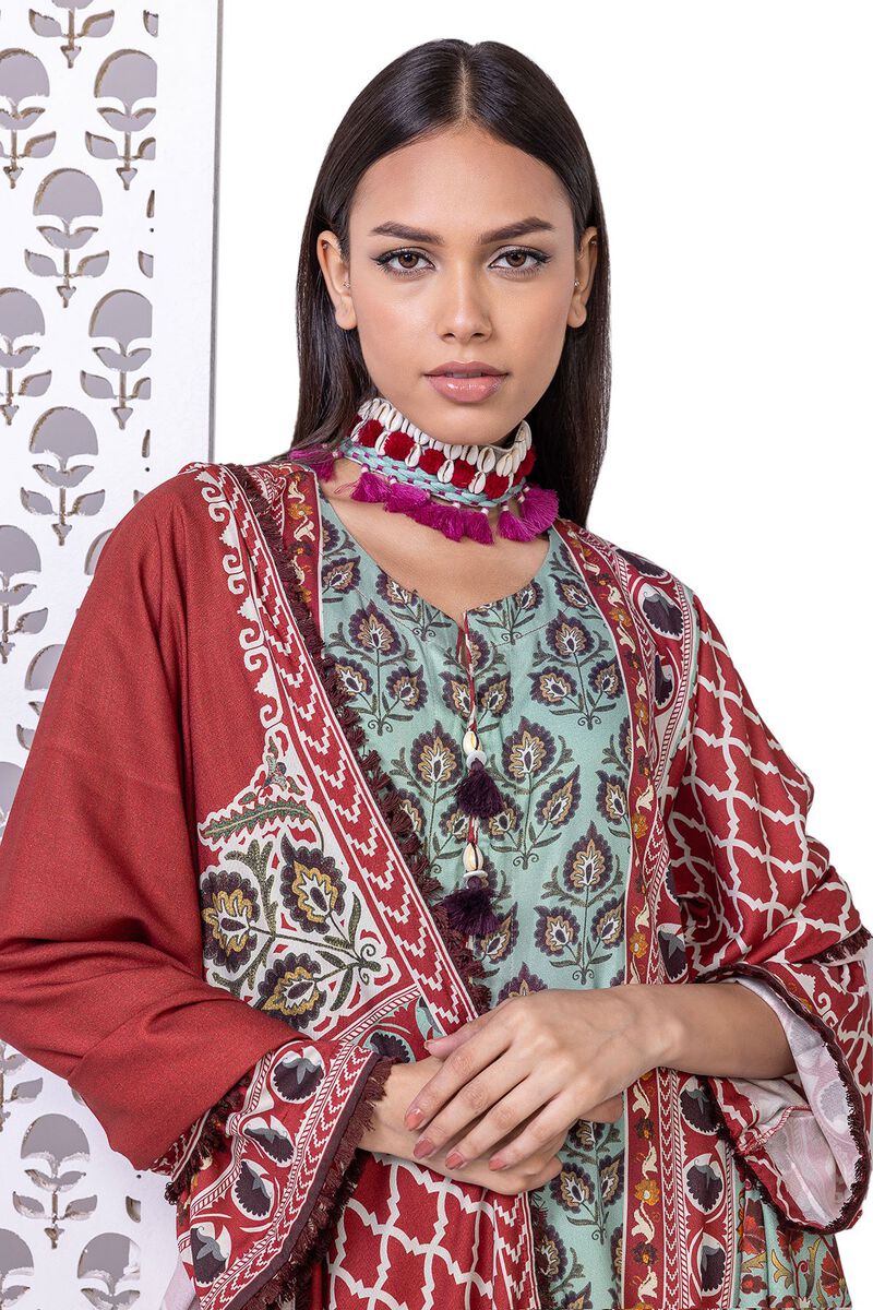 Khaadi | My Winter Mood | MT08 M Coral Red Marina Twill