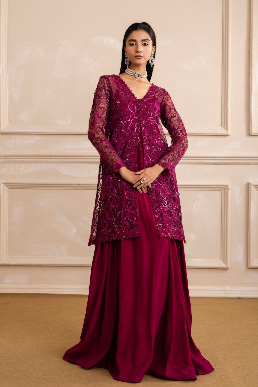 Maryum N Maria | Zaira Pret | MULBERRY XS Magenta Net