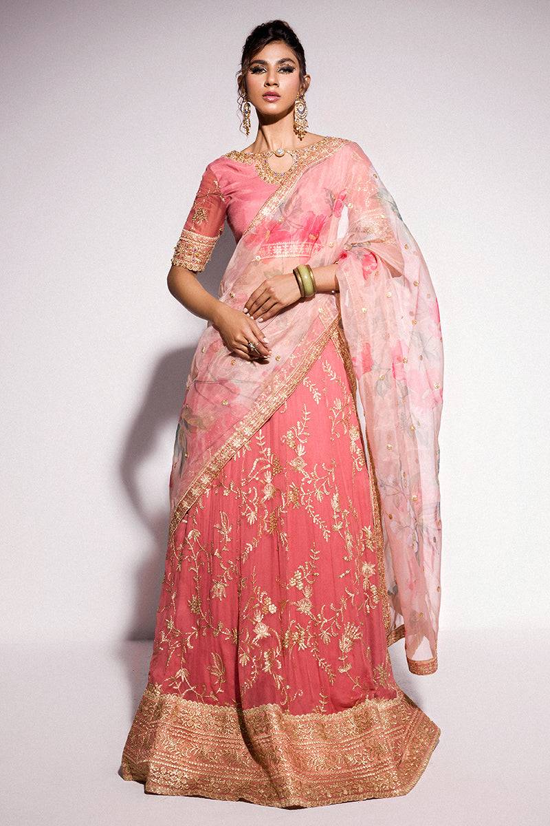 Mushq | Best of Mushq | Coral Almond - Pakistani Designer Dress - by Mushq | Type: Bridal - 100% Original at Saira Sultan