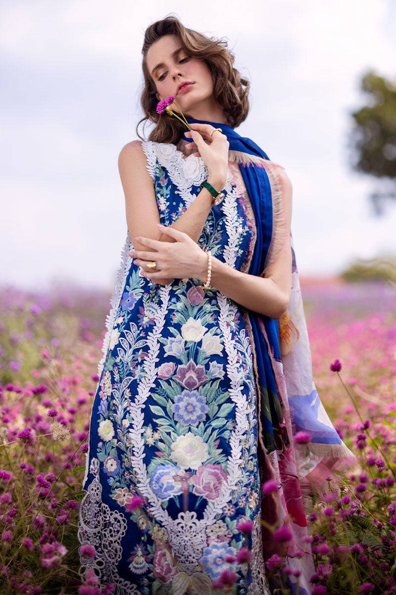 Mushq | Hemline The Secret Garden | BLUE MORPHO - Pakistani Designer Dress - by Mushq | Type: Luxury - 100% Original at Saira Sultan