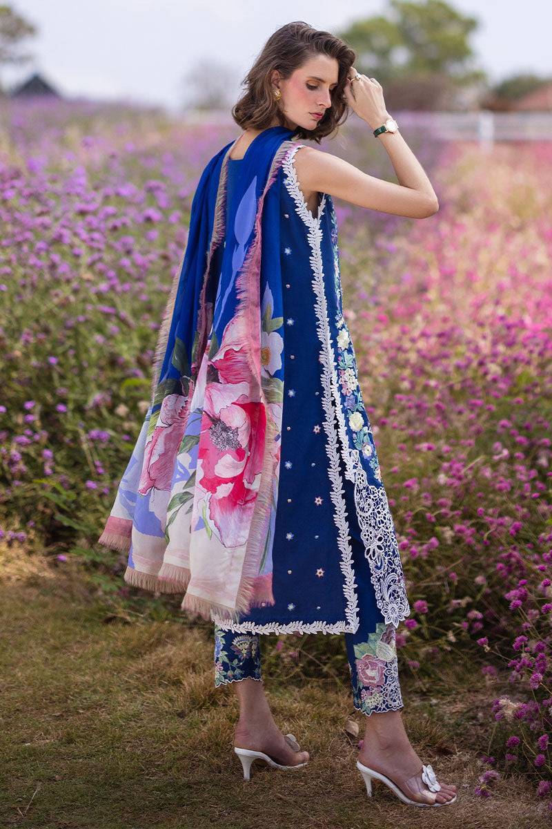 Mushq | Hemline The Secret Garden | BLUE MORPHO - Pakistani Designer Dress - by Mushq | Type: Luxury - 100% Original at Saira Sultan