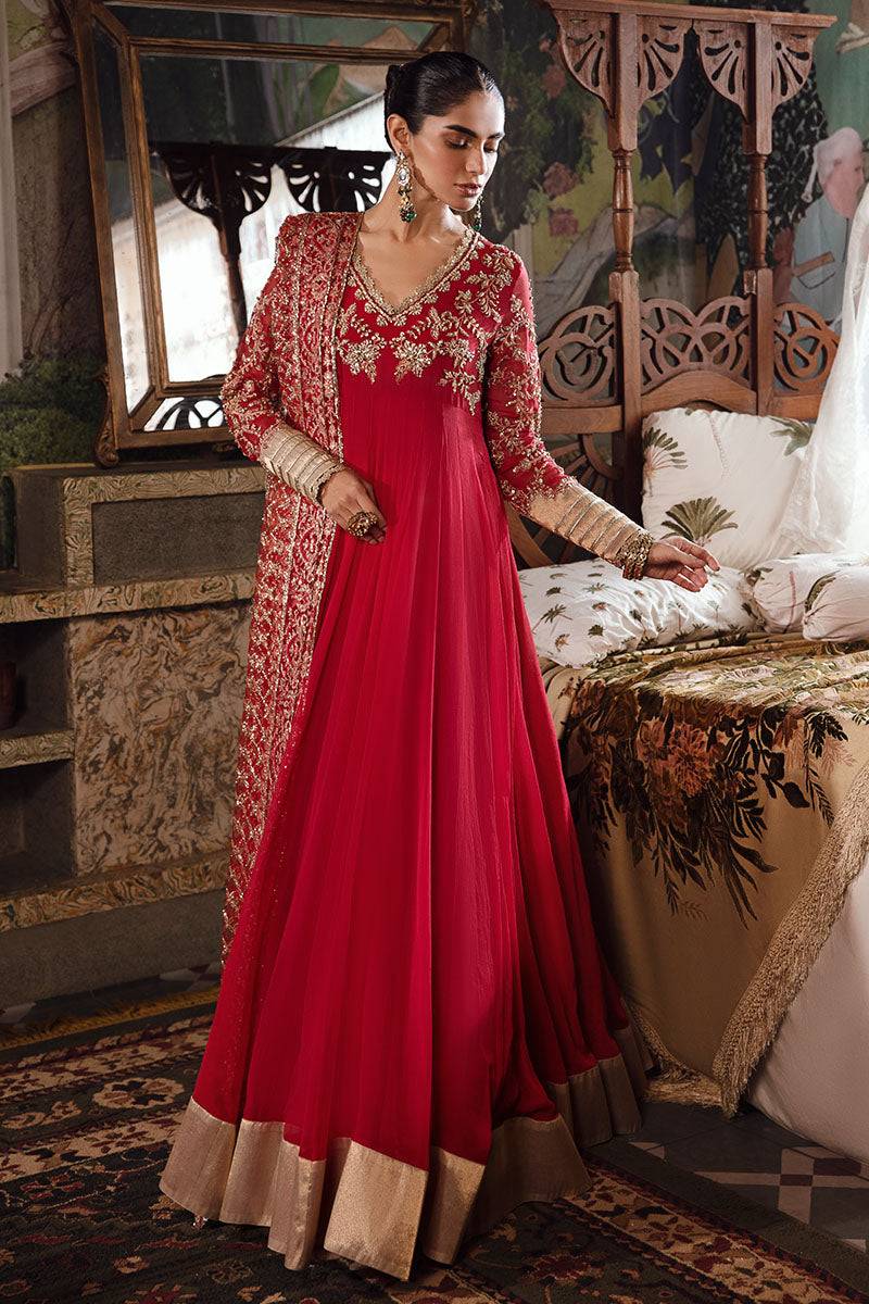 Mushq | Irha Kalidaar Chiffon Pret | MALIAH - Pakistani Designer Dress - by Mushq | Type: Formal - 100% Original at Saira Sultan