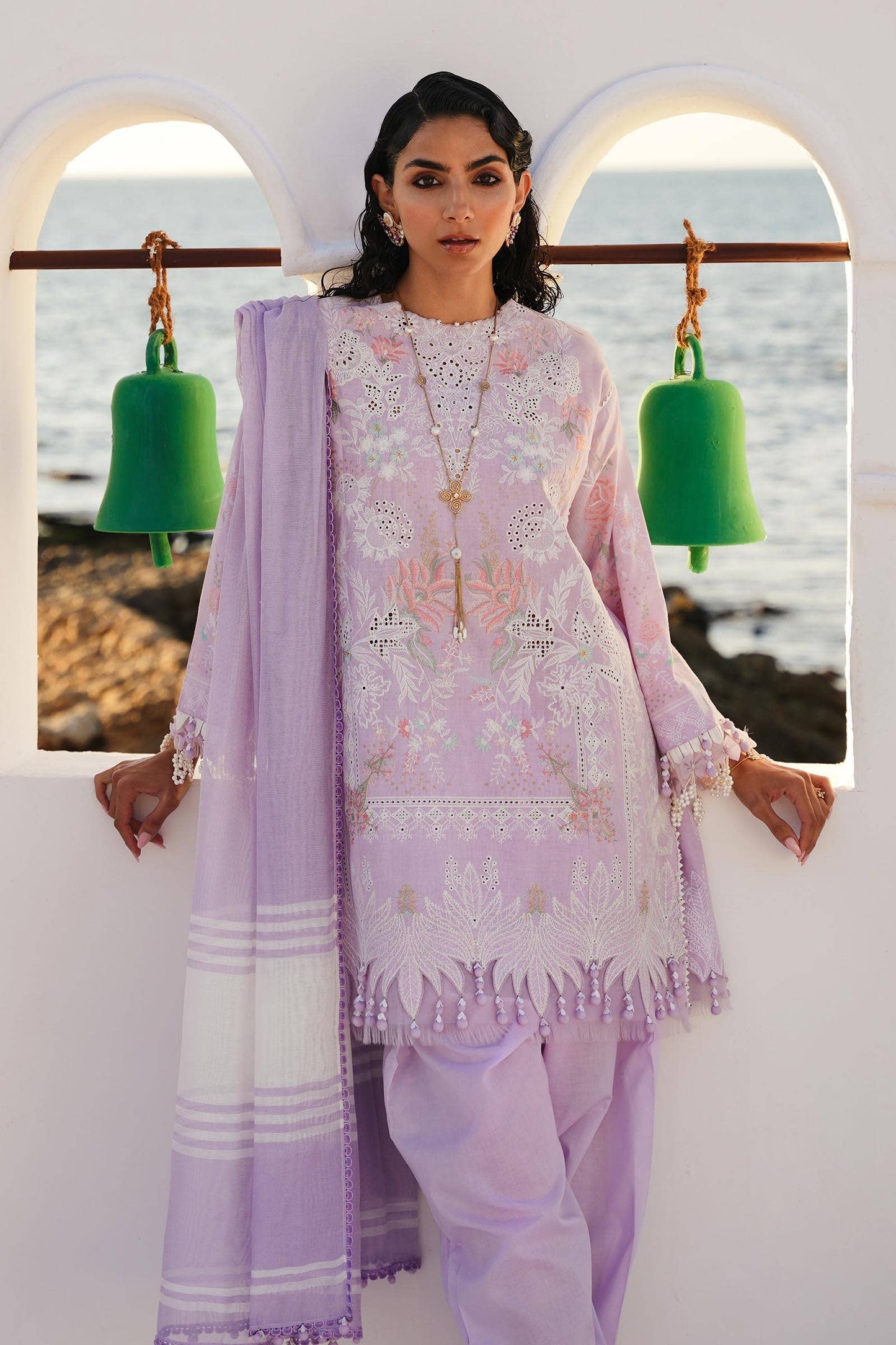 Sana Safinaz | Muzlin Spring 24 | M241-009B-DF - Pakistani Designer Dress - by Sana Safinaz | Type: Luxury - 100% Original at Saira Sultan