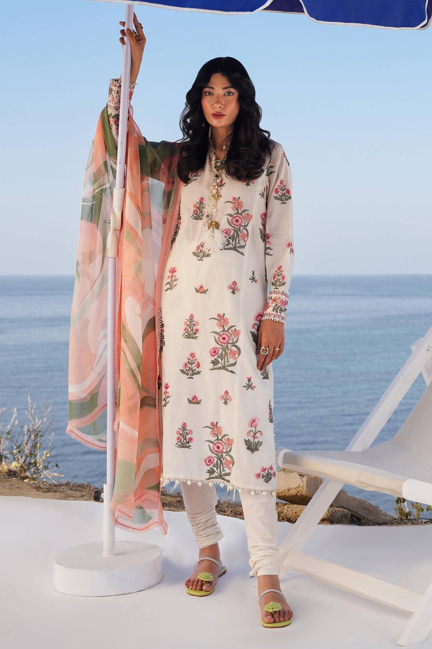 Sana Safinaz | Muzlin Spring 24 | M241-010A-CJ - Pakistani Designer Dress - by Sana Safinaz | Type: Luxury - 100% Original at Saira Sultan
