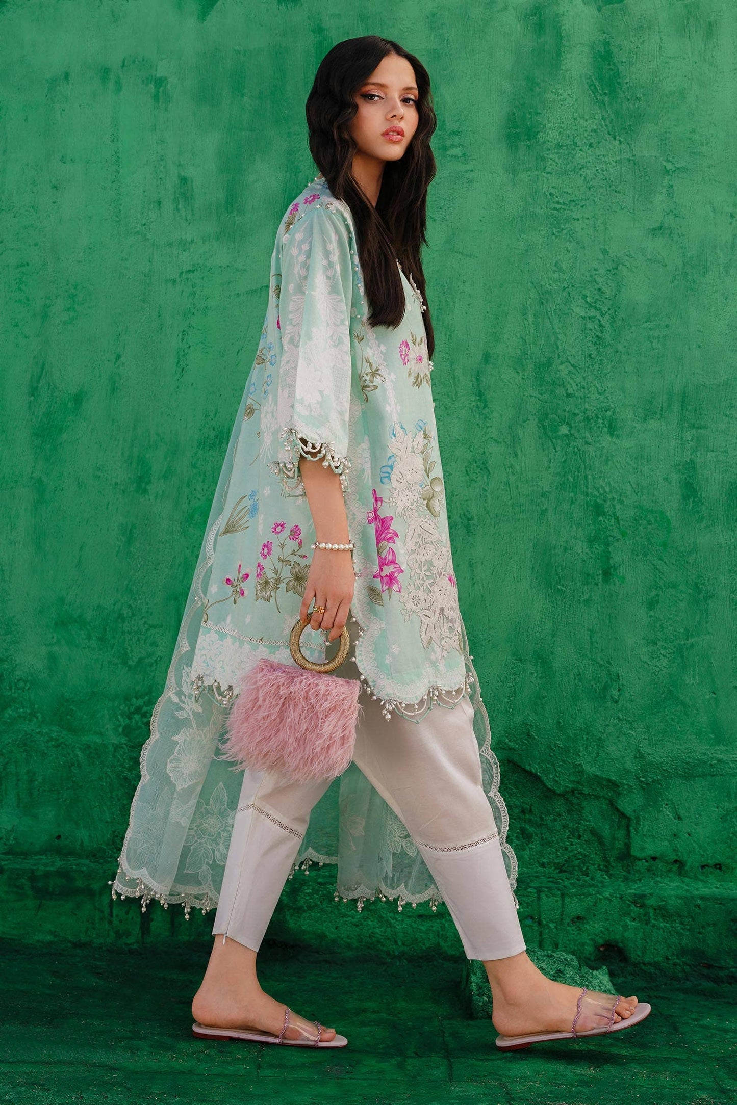 Sana Safinaz | Muzlin Spring 24 | M241-011B-CW - Pakistani Designer Dress - by sana | Type: Luxury - 100% Original at Saira Sultan