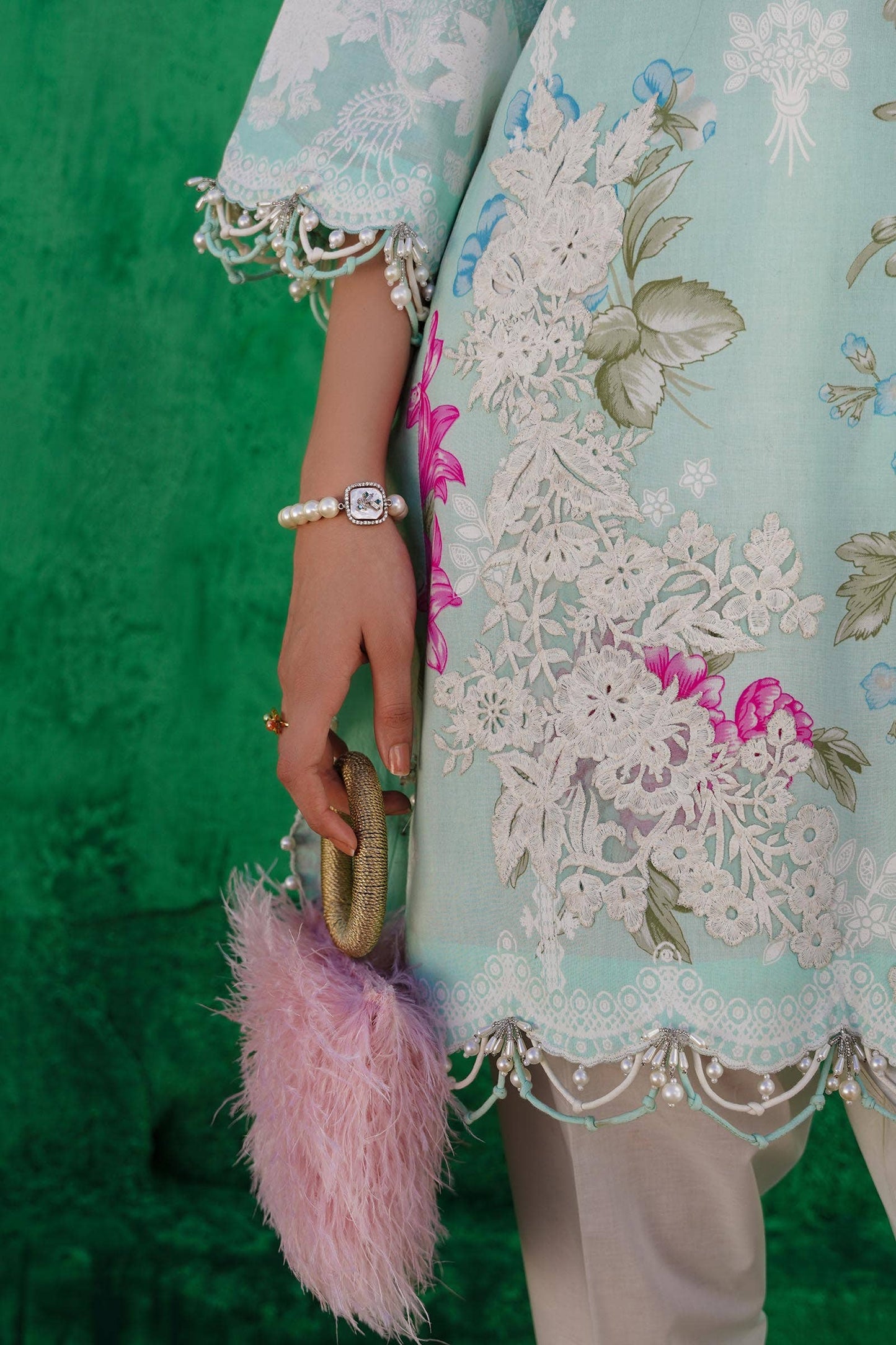 Sana Safinaz | Muzlin Spring 24 | M241-011B-CW - Pakistani Designer Dress - by sana | Type: Luxury - 100% Original at Saira Sultan