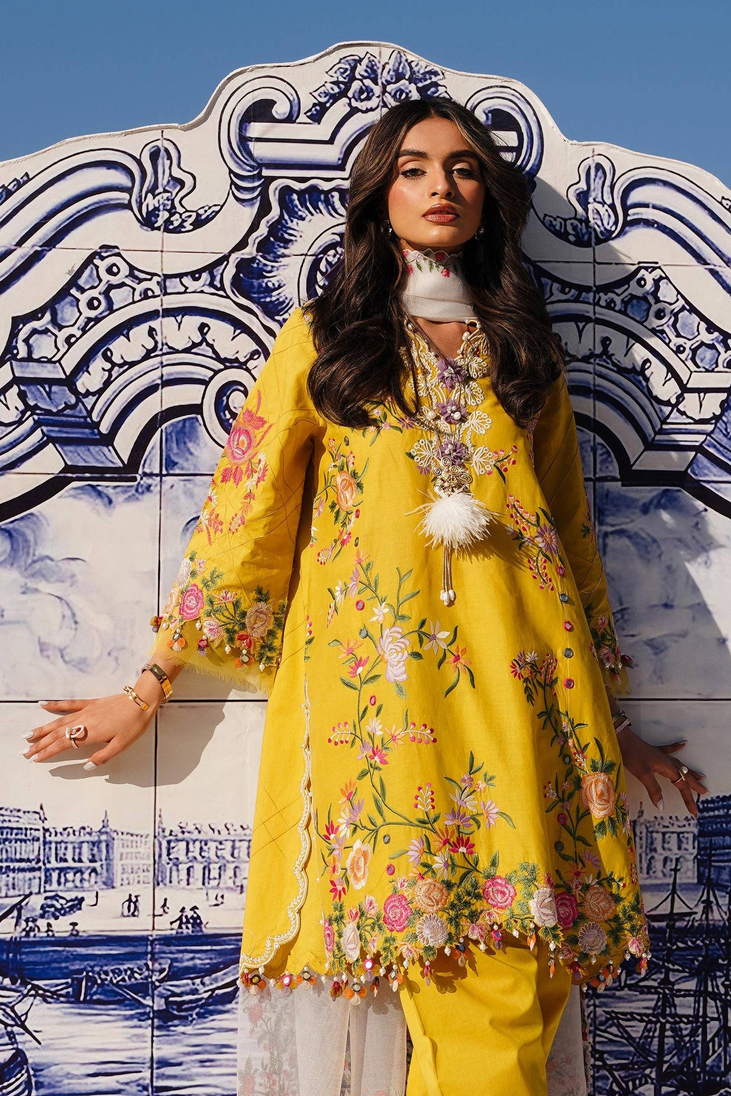 Sana Safinaz | Muzlin Spring 24 | M241-002A-CX - Pakistani Designer Dress - by Sana Safinaz | Type: Luxury - 100% Original at Saira Sultan