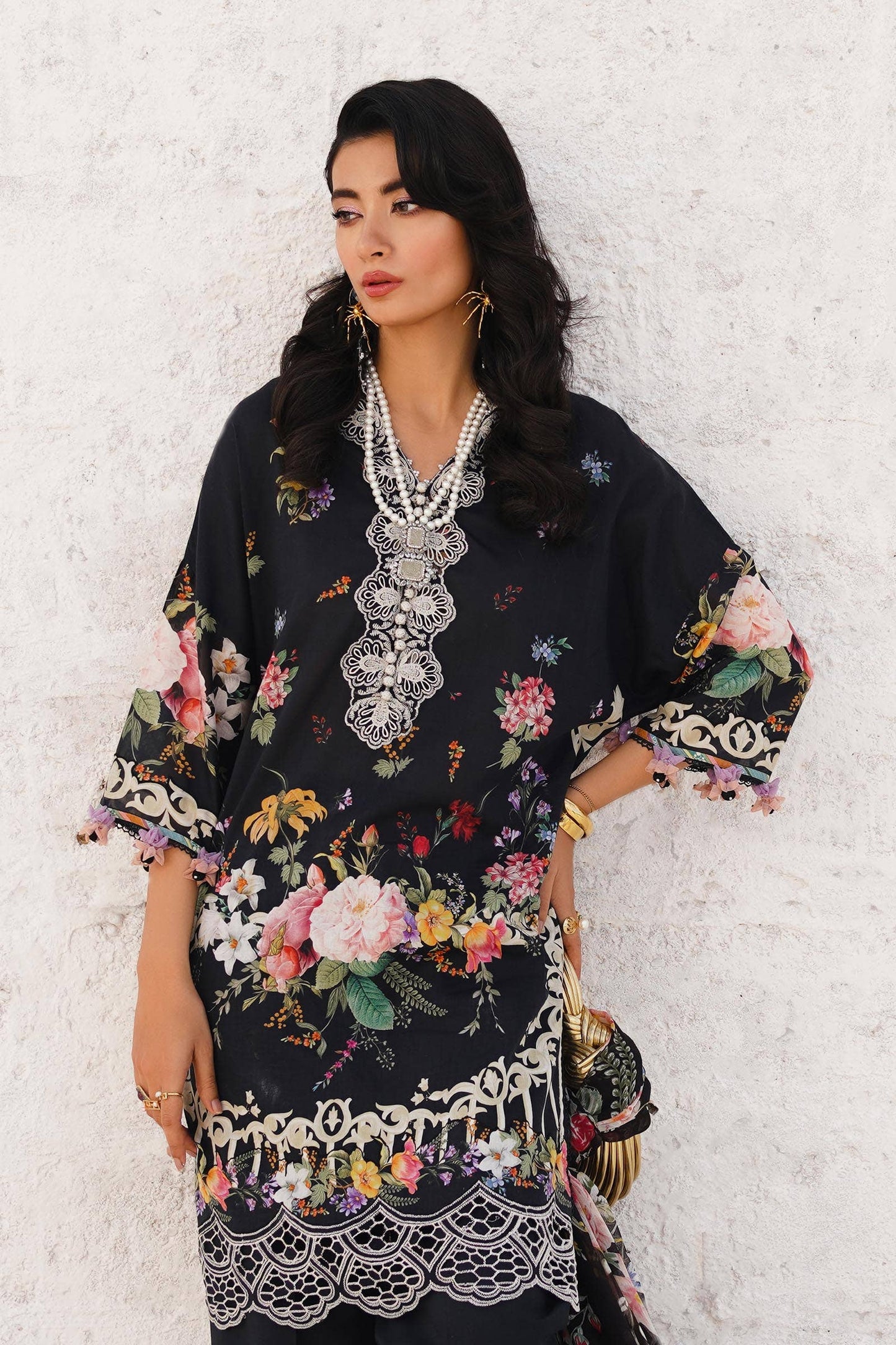 Sana Safinaz | Muzlin Spring 24 | M241-012B-CI - Pakistani Designer Dress - by Sana Safinaz | Type: Luxury - 100% Original at Saira Sultan