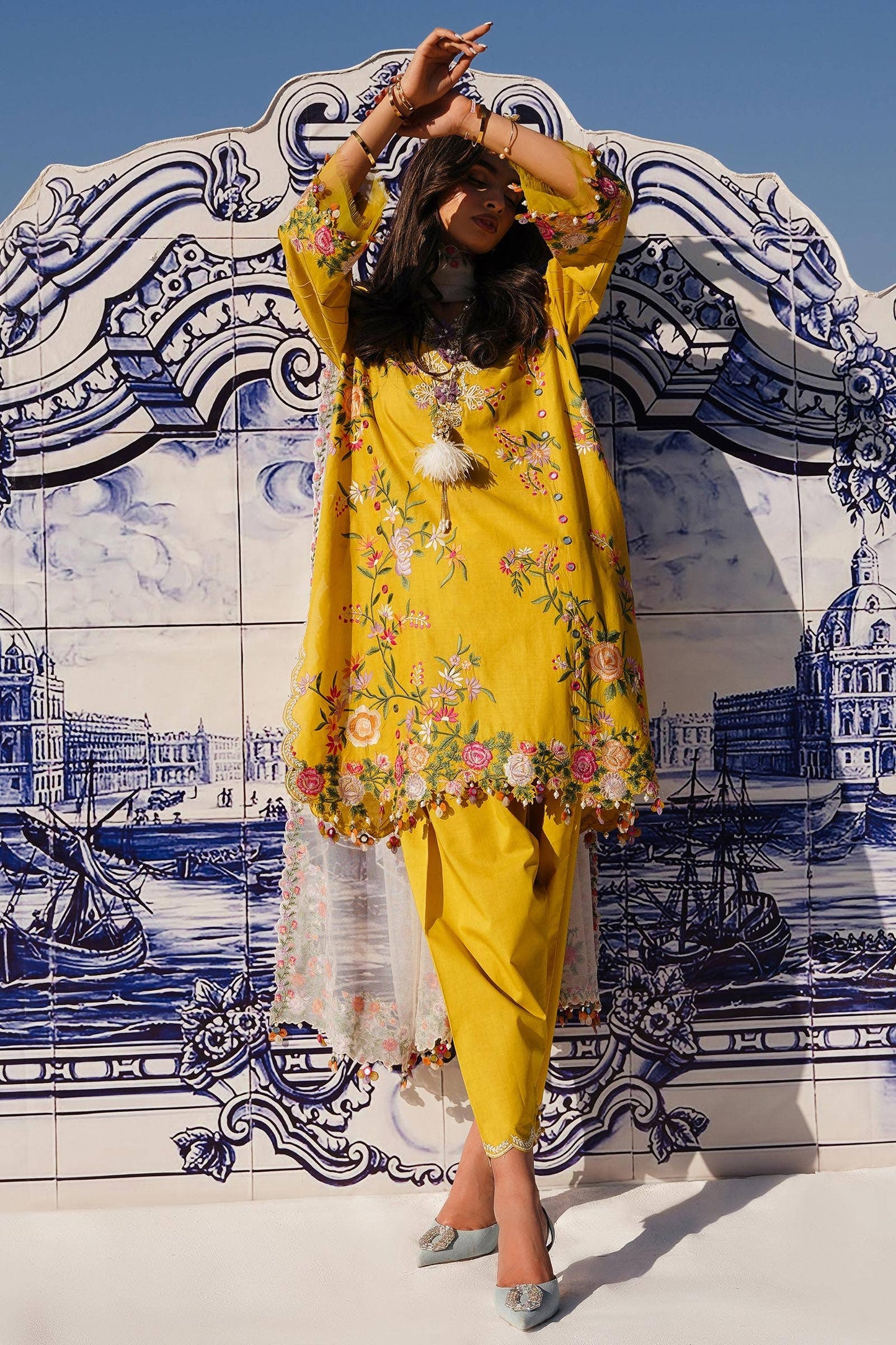 Sana Safinaz | Muzlin Spring 24 | M241-002A-CX - Pakistani Designer Dress - by Sana Safinaz | Type: Luxury - 100% Original at Saira Sultan
