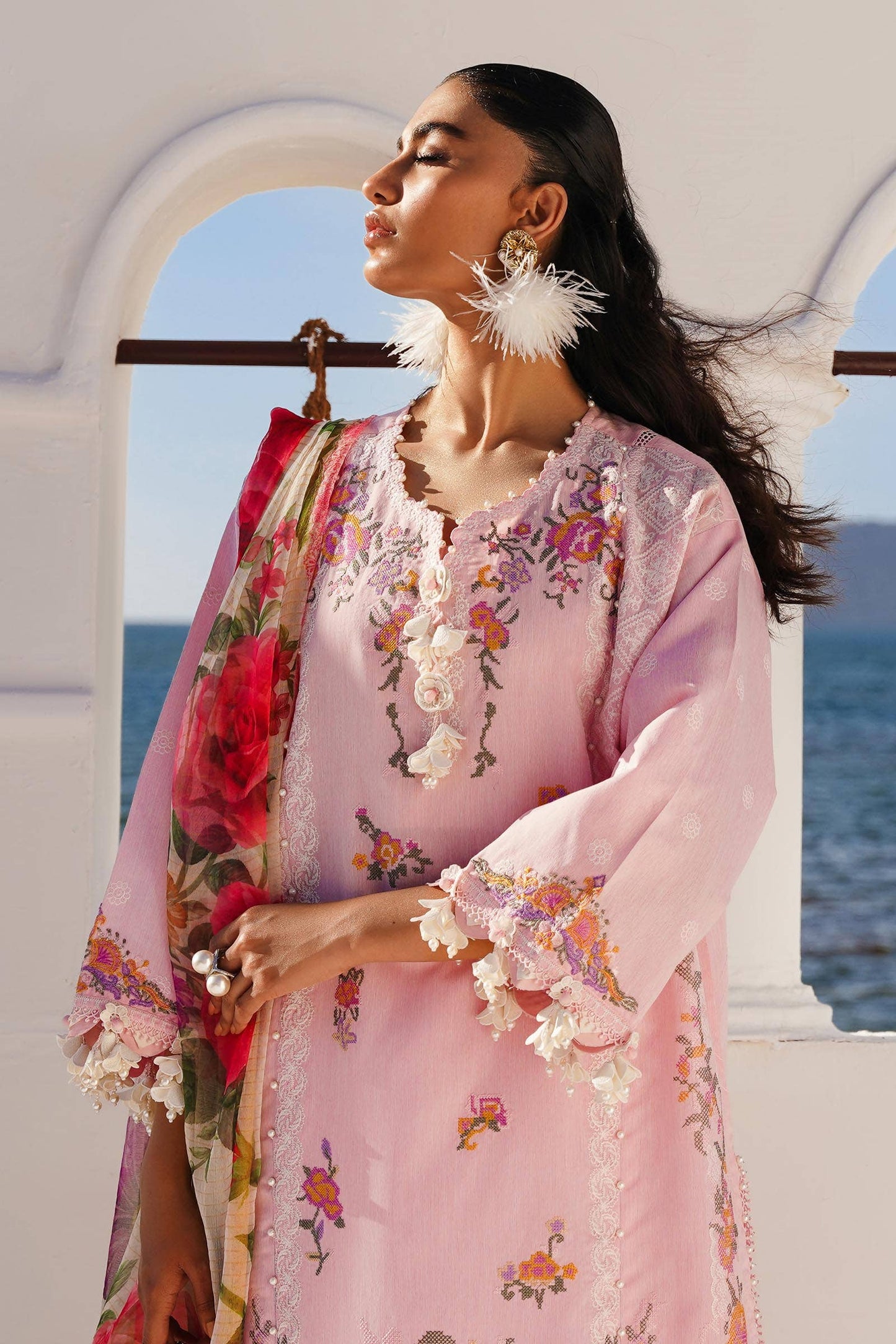 Sana Safinaz | Muzlin Spring 24 | M241-016A-CL - Pakistani Designer Dress - by Sana Safinaz | Type: Luxury - 100% Original at Saira Sultan