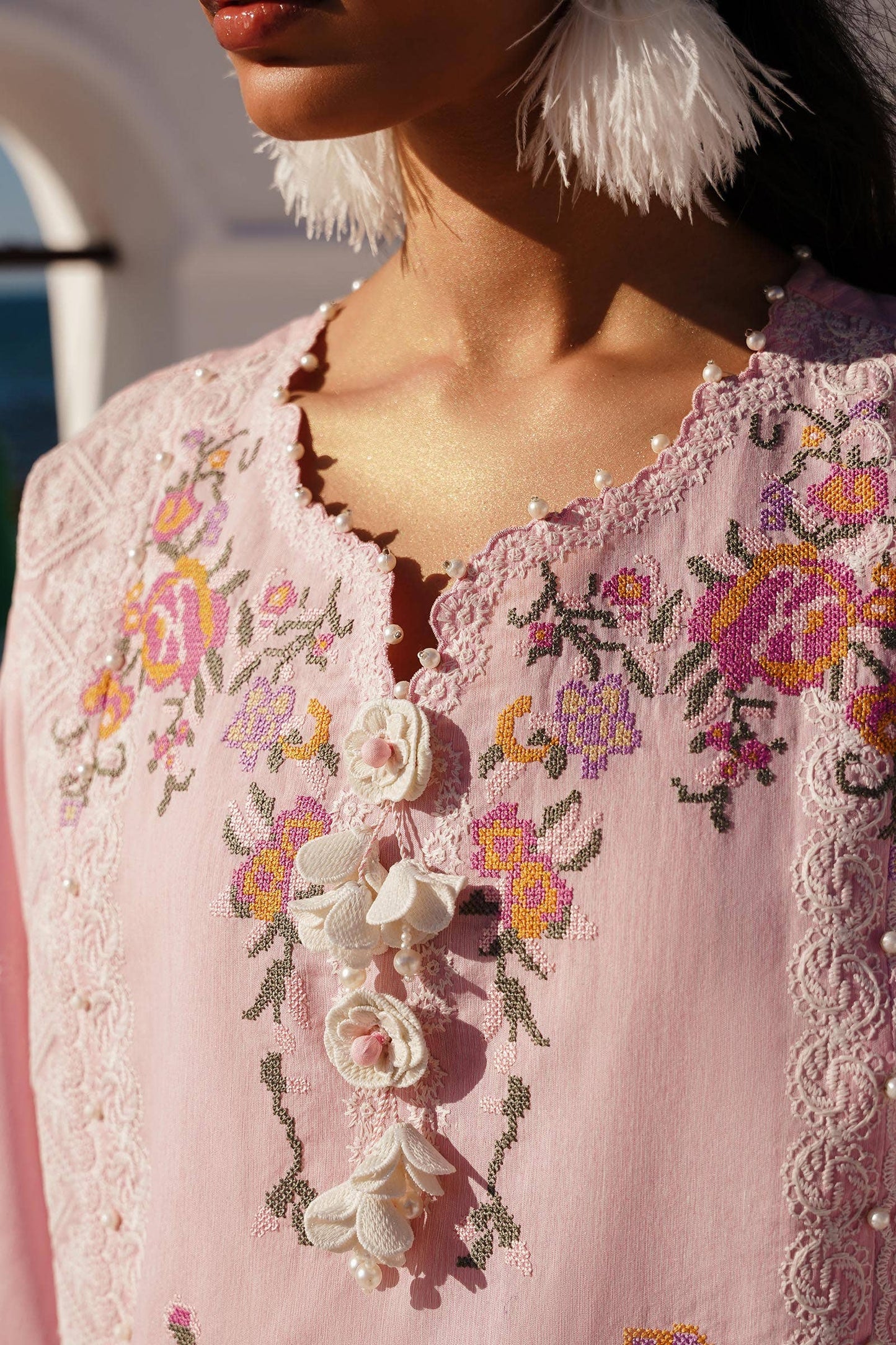 Sana Safinaz | Muzlin Spring 24 | M241-016A-CL - Pakistani Designer Dress - by Sana Safinaz | Type: Luxury - 100% Original at Saira Sultan