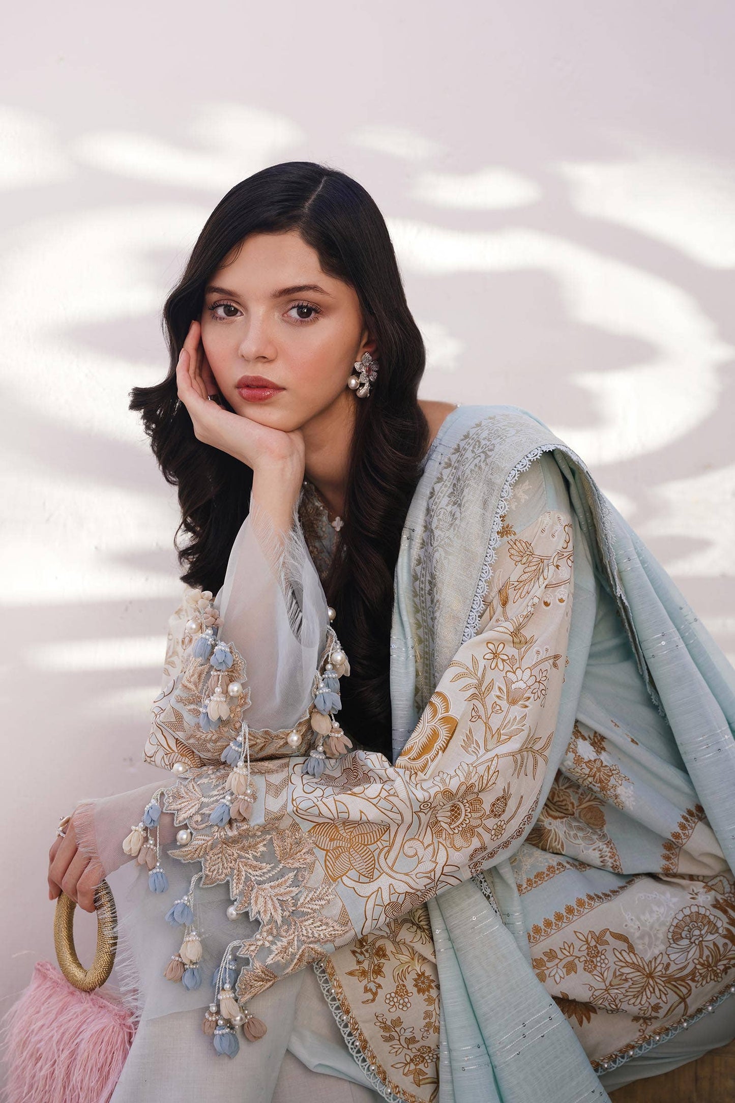 Sana Safinaz | Muzlin Spring 24 | M241-018B-CM - Pakistani Designer Dress - by Sana Safinaz | Type: Luxury - 100% Original at Saira Sultan