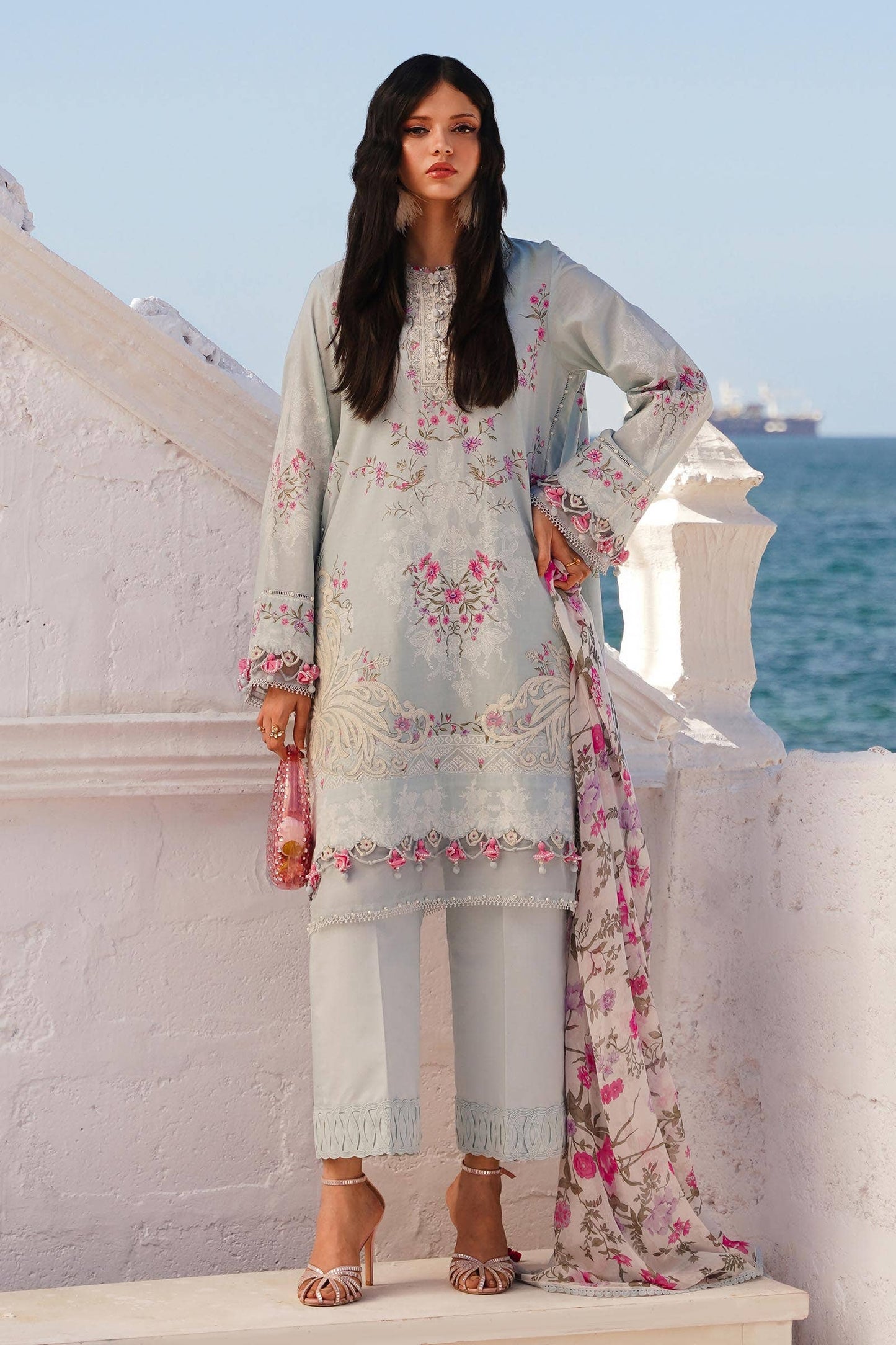 Sana Safinaz | Muzlin Spring 24 | M241-019B-CI - Pakistani Designer Dress - by Sana Safinaz | Type: Luxury - 100% Original at Saira Sultan