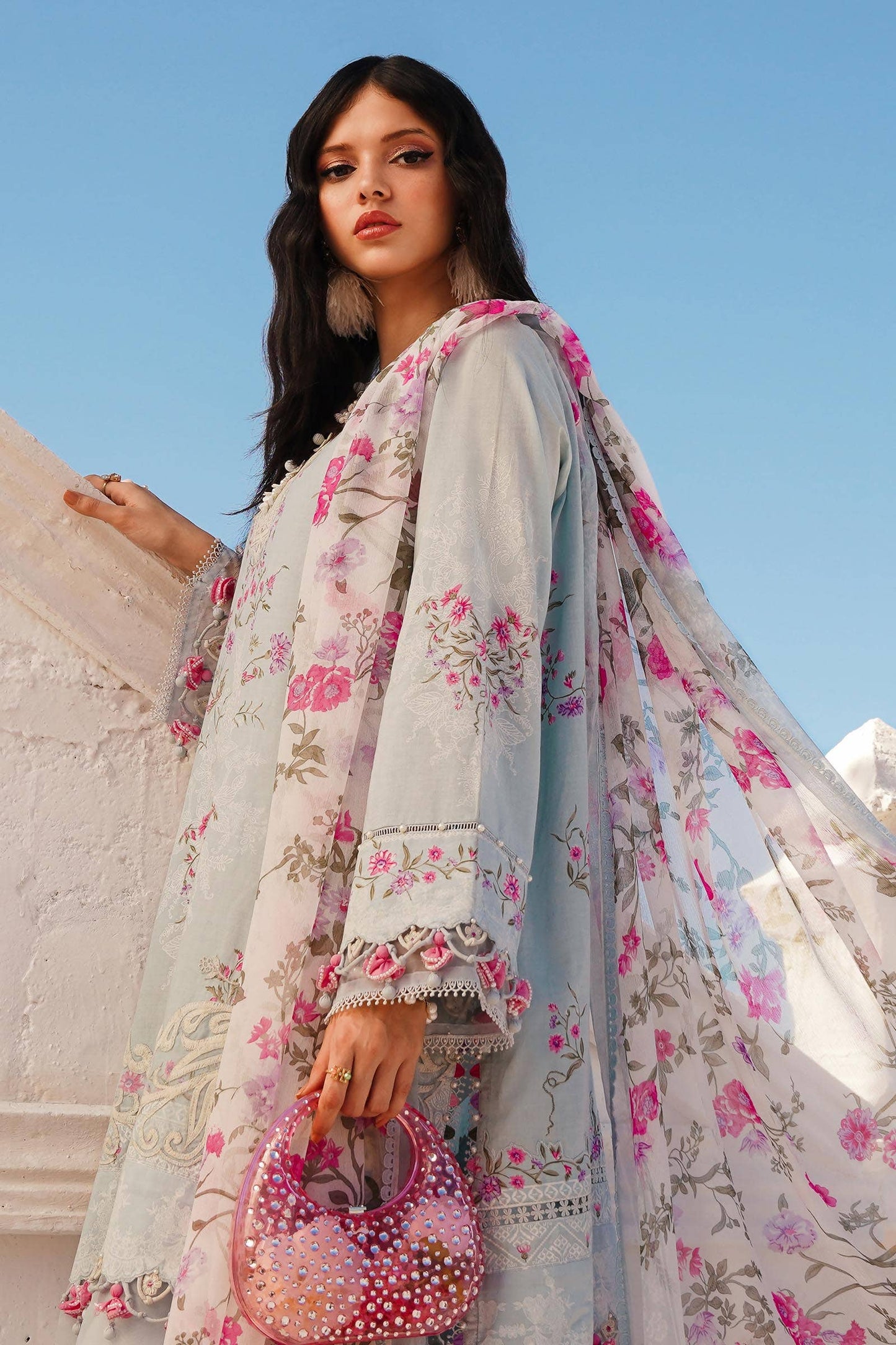 Sana Safinaz | Muzlin Spring 24 | M241-019B-CI - Pakistani Designer Dress - by Sana Safinaz | Type: Luxury - 100% Original at Saira Sultan