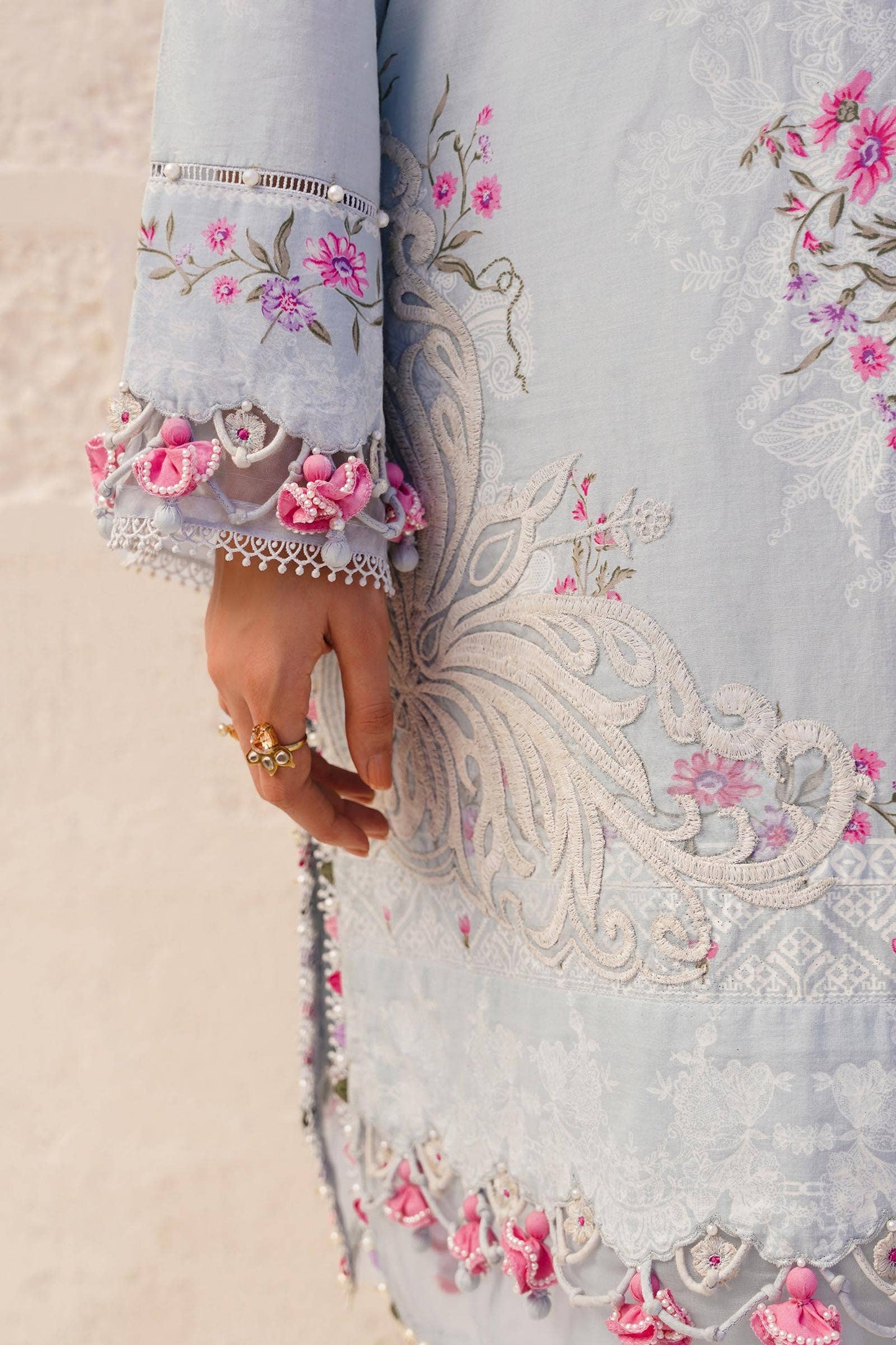 Sana Safinaz | Muzlin Spring 24 | M241-019B-CI - Pakistani Designer Dress - by Sana Safinaz | Type: Luxury - 100% Original at Saira Sultan