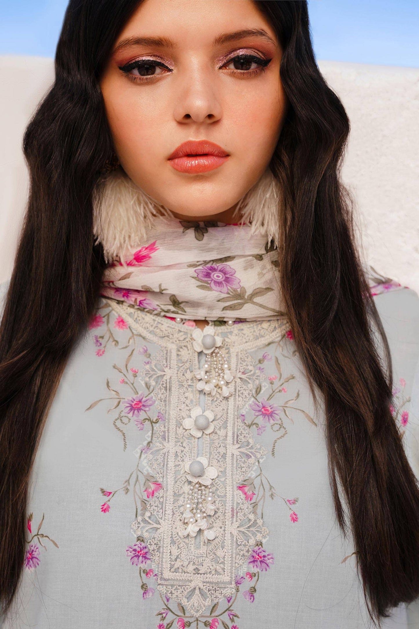 Sana Safinaz | Muzlin Spring 24 | M241-019B-CI - Pakistani Designer Dress - by Sana Safinaz | Type: Luxury - 100% Original at Saira Sultan