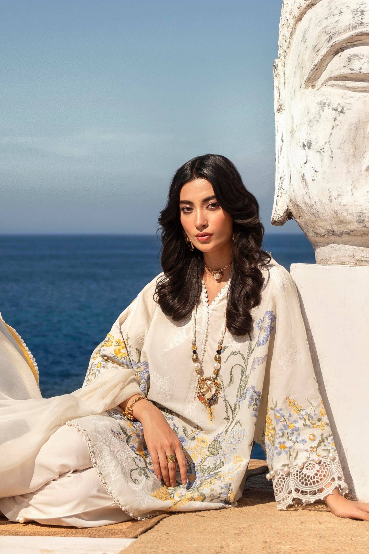 Sana Safinaz | Muzlin Spring 24 | M241-006A-CJ - Pakistani Designer Dress - by Sana Safinaz | Type: Luxury - 100% Original at Saira Sultan