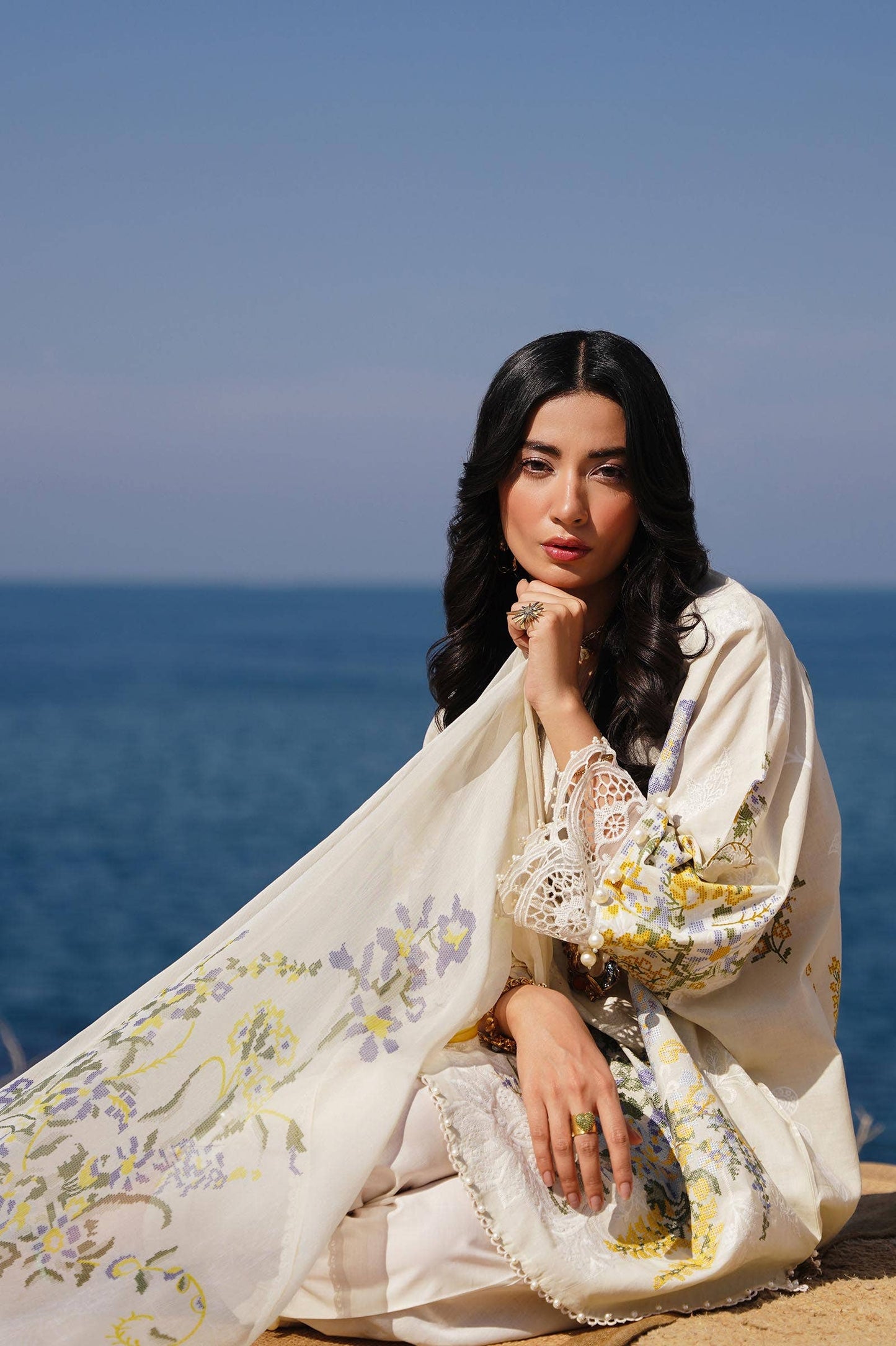 Sana Safinaz | Muzlin Spring 24 | M241-006A-CJ - Pakistani Designer Dress - by Sana Safinaz | Type: Luxury - 100% Original at Saira Sultan