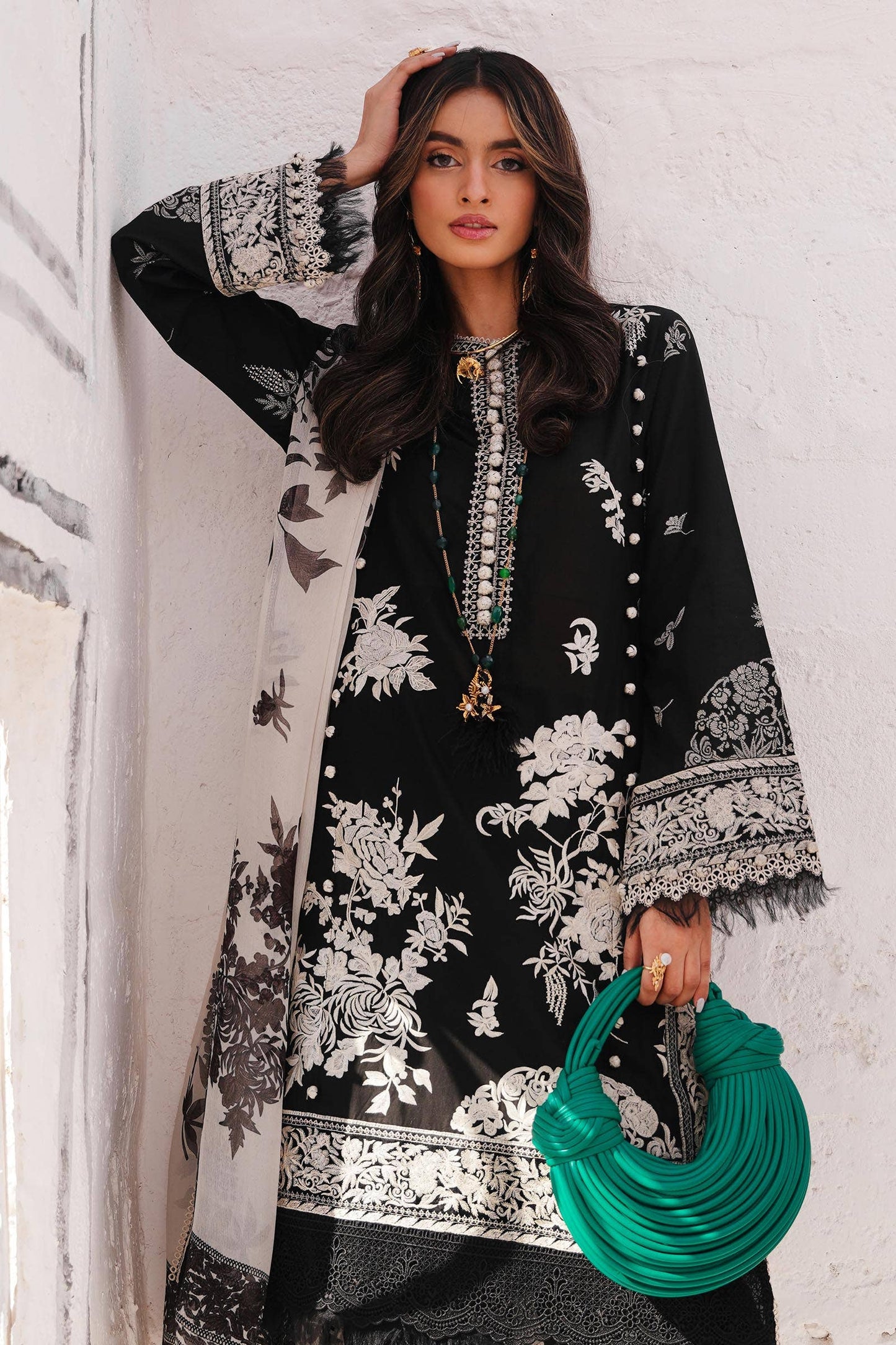 Sana Safinaz | Muzlin Spring 24 | M241-007A-CJ - Pakistani Designer Dress - by Sana Safinaz | Type: Luxury - 100% Original at Saira Sultan