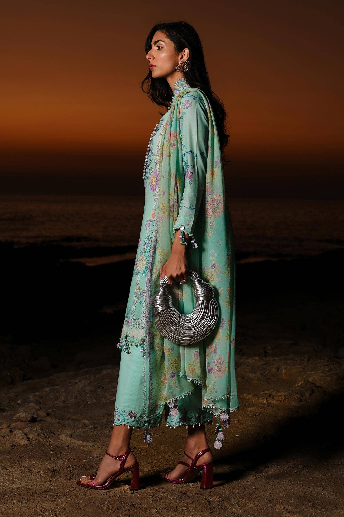 Sana Safinaz | Muzlin Spring 24 | M241-008B-CI - Pakistani Designer Dress - by Sana Safinaz | Type: Luxury - 100% Original at Saira Sultan