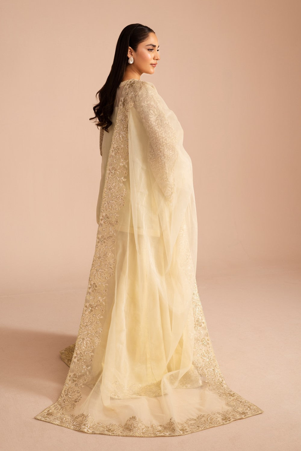 Maryum N Maria | Iris Formals | HARVA - MW40006 M Cream Organza