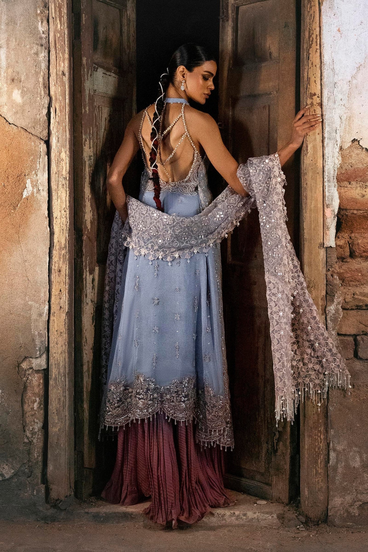Sana Safinaz | Nura Festive 25 | N252-006-3CX M Pale Aqua Georgette