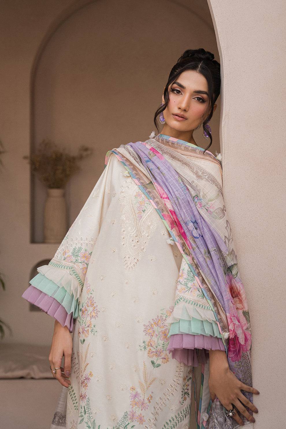 Neeshay | Symphony Luxury Lawn 24 | Opus - Pakistani Designer Dress - by Neeshay | Type: Luxury - 100% Original at Saira Sultan