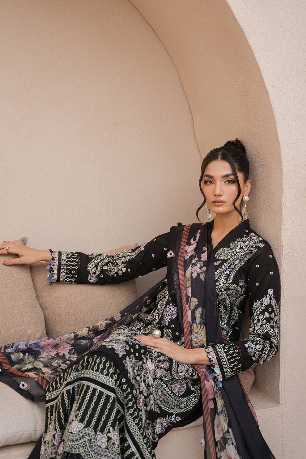 Neeshay | Symphony Luxury Lawn 24 | Celestial - Pakistani Designer Dress - by Neeshay | Type: Luxury - 100% Original at Saira Sultan