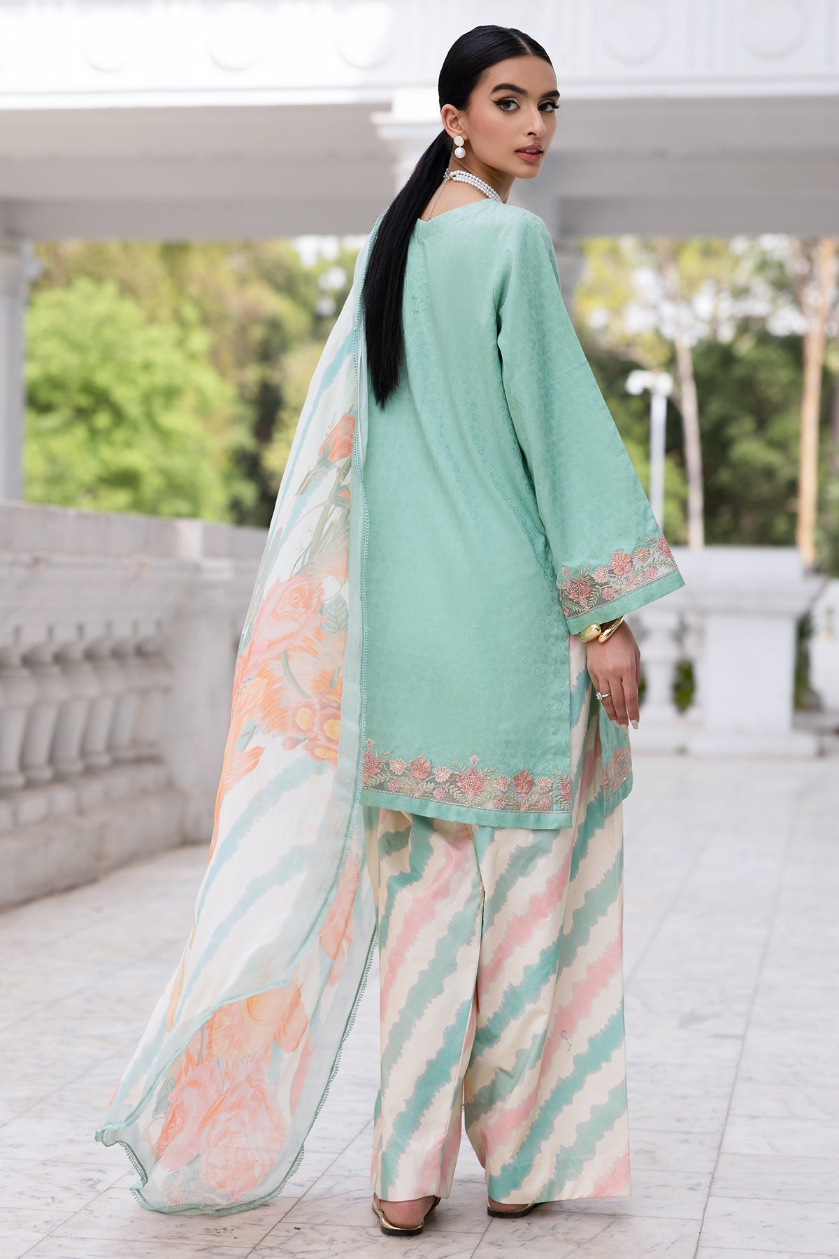 Charizma | Niche Eid Edit |CNP-5-126Z S Ice Blue Lawn