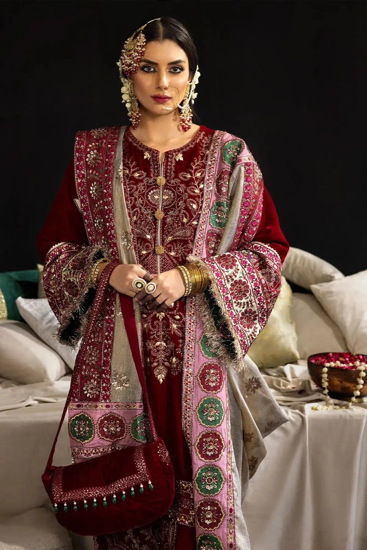 Nureh | Maya Velvet 23 | Zahara - Pakistani Designer Dress - by Nureh | Type: Formal - 100% Original at Saira Sultan