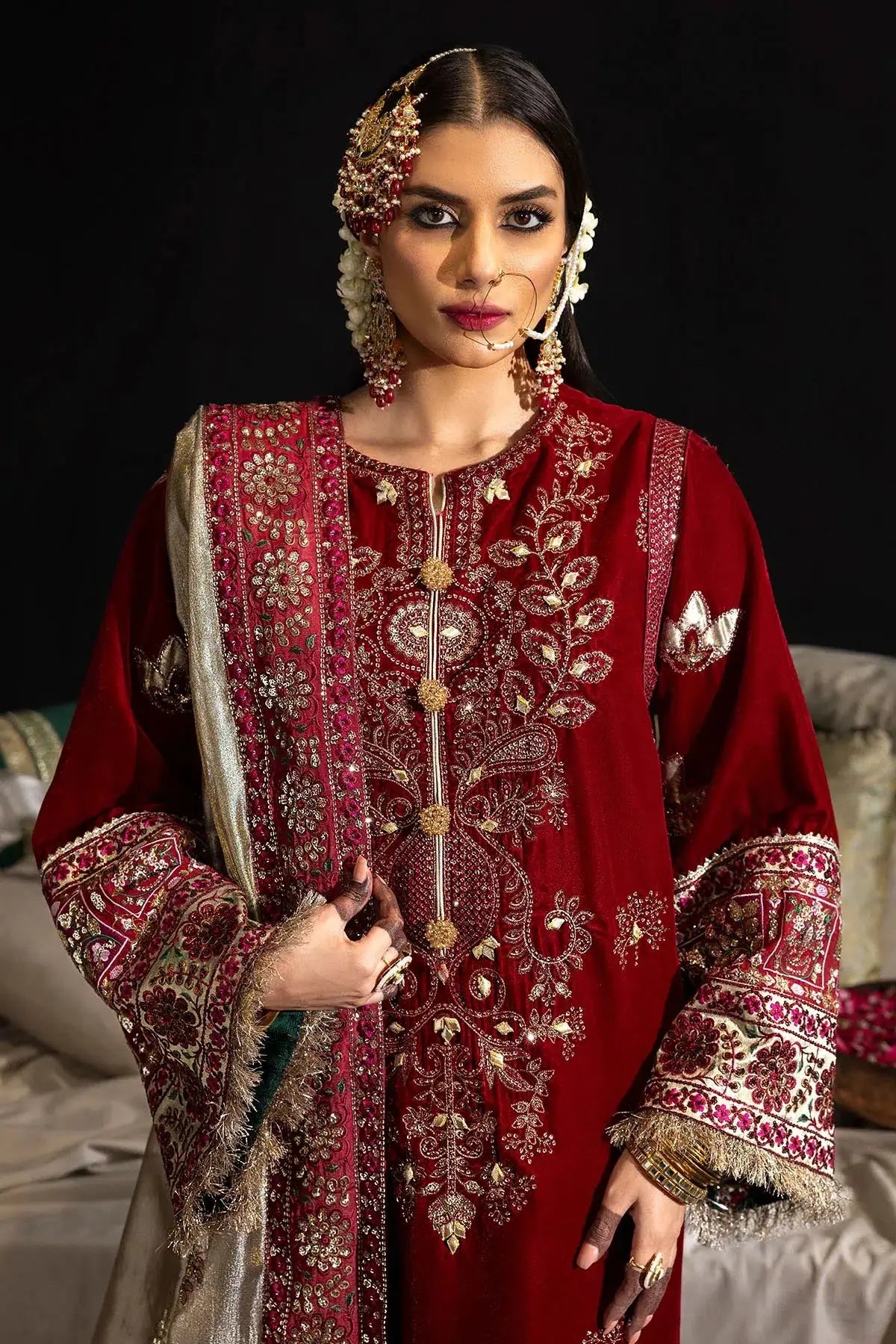 Nureh | Maya Velvet 23 | Zahara - Pakistani Designer Dress - by Nureh | Type: Formal - 100% Original at Saira Sultan