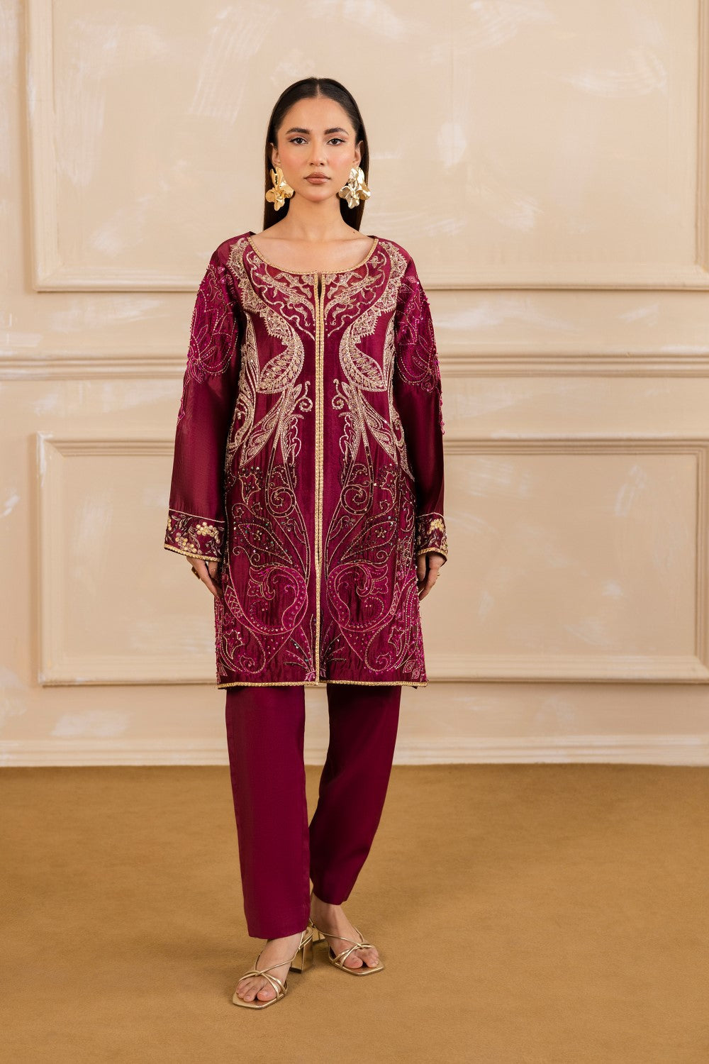 Maryum N Maria | Zaira Pret | OPHELIA XS Organza Silk Maroon