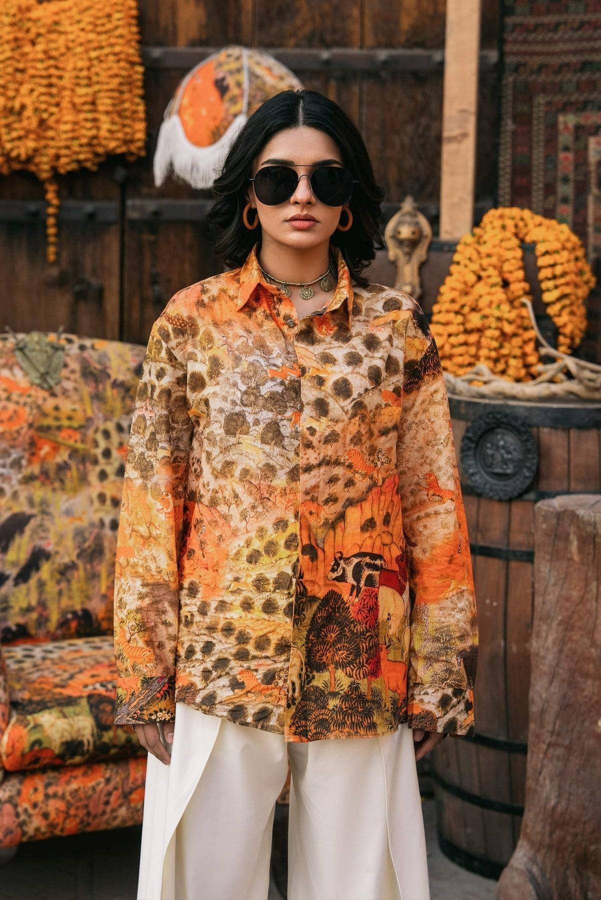 Fahad Hussayn | Lawn Banger | Pichola - Pakistani Designer Dress - by Fahad Hussayn | Type: Ladies Clothes - 100% Original at Saira Sultan