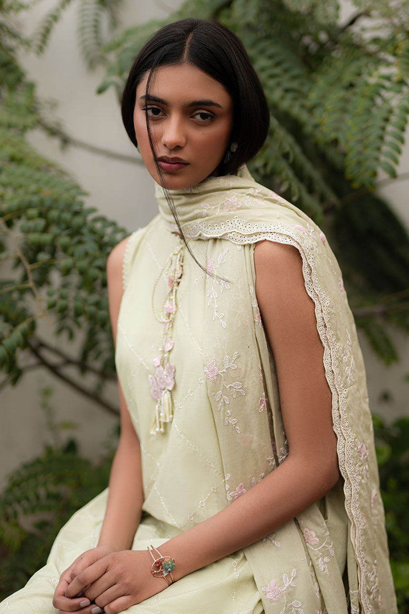 Cross Stitch | Mahiri Lawn 25 | CANARY GREEN XL Mint Green Lawn
