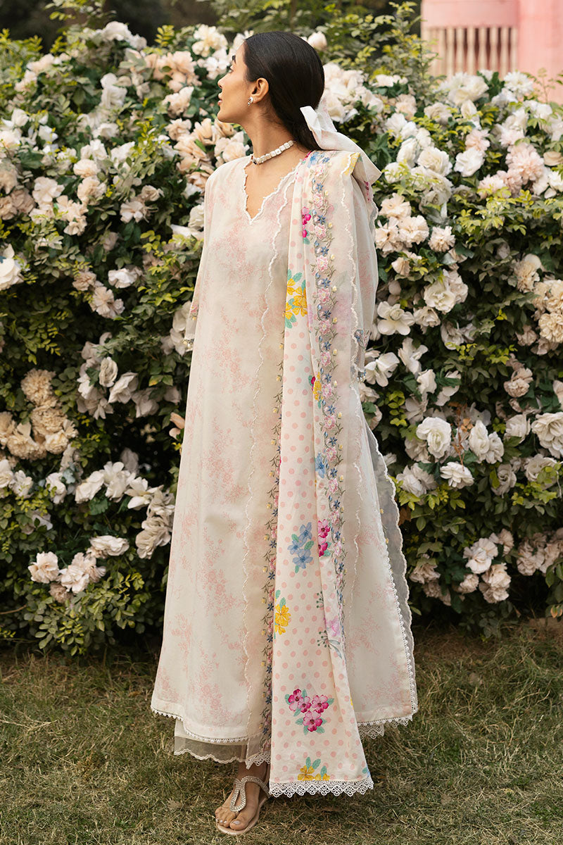 Cross Stitch | Premium Lawn 25 | PASTEL BLOOM M White Lawn