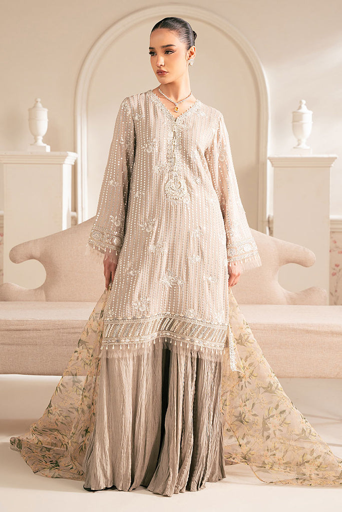 Cross Stitch | Luxe Atelier 25 | VULCAN MUD Custom Size Pale Brown Chiffon