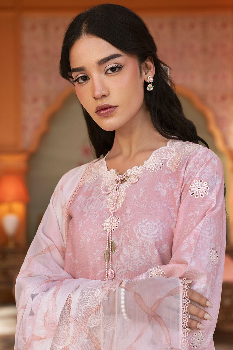 Cross Stitch | Premium Lawn 25 | FLORAL TIE L Light Pink Lawn