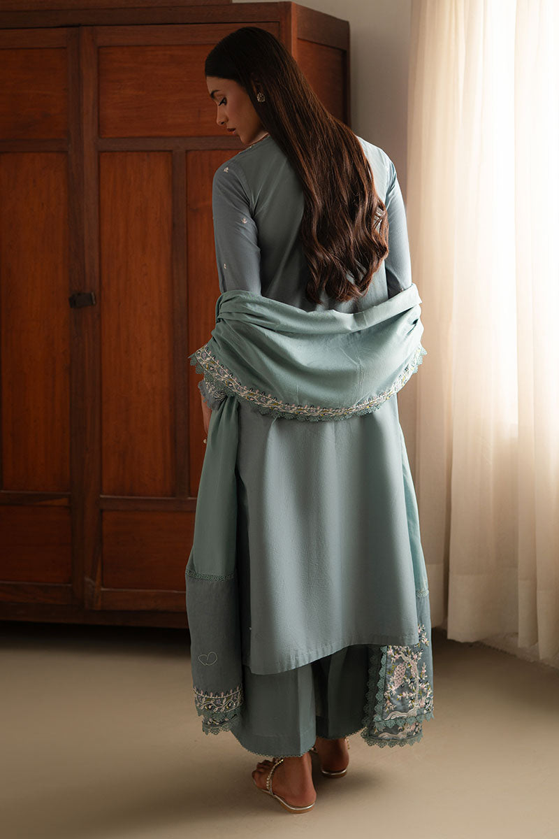 Cross Stitch | Mahiri Lawn 25 | MOONLIGHT BLUE S Blue Gray Lawn