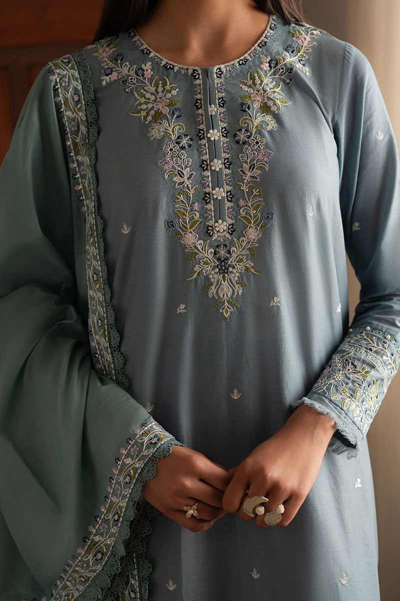 Cross Stitch | Mahiri Lawn 25 | MOONLIGHT BLUE M Blue Gray Lawn