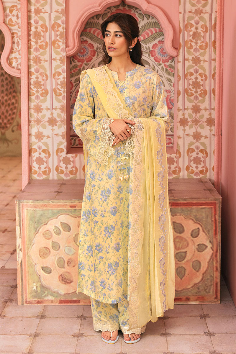 Cross Stitch | Premium Lawn 25 | SUNSHINE DREAM Custom Size Maize Yellow Lawn