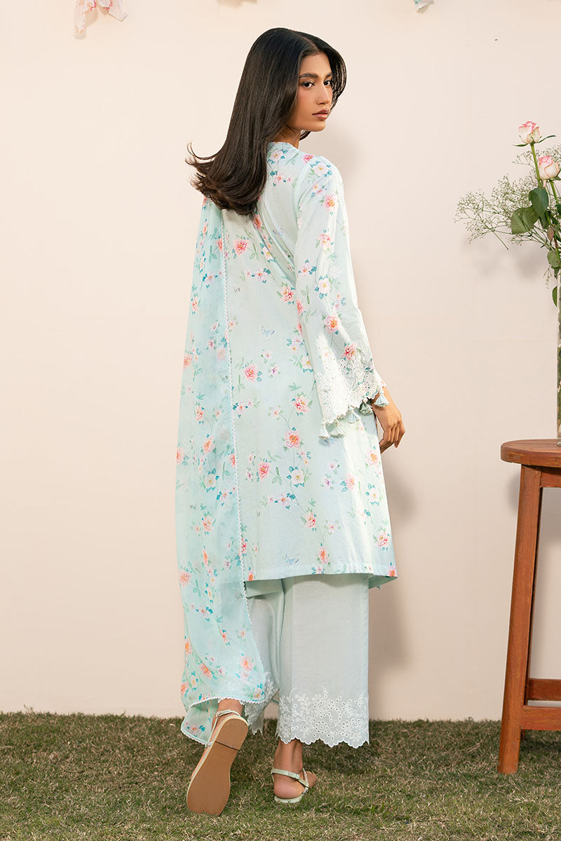 Cross Stitch | Mahiri Lawn 25 | AQUA DEW S Light Blue Lawn