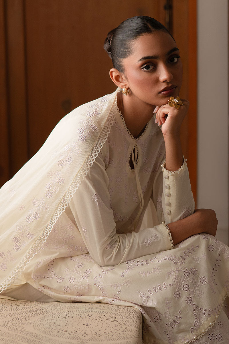 Cross Stitch | Mahiri Lawn 25 | LAVENDER WHISPER L Off White Lawn