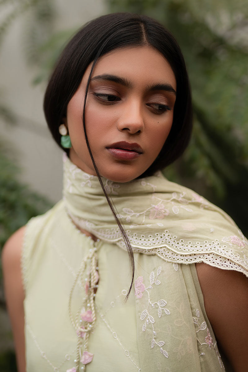 Cross Stitch | Mahiri Lawn 25 | CANARY GREEN M Mint Green Lawn