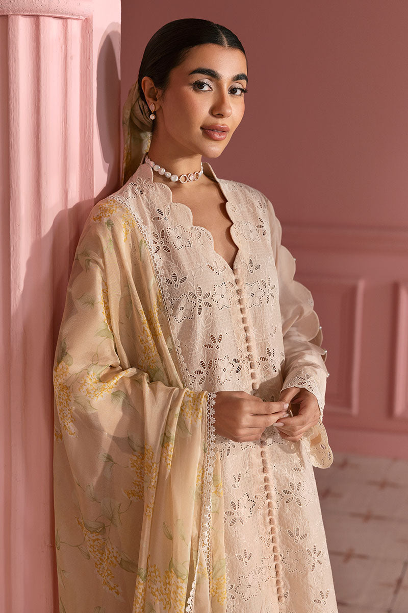 Cross Stitch | Premium Lawn 25 | PEACH PARFAIT L Pale Peach Lawn