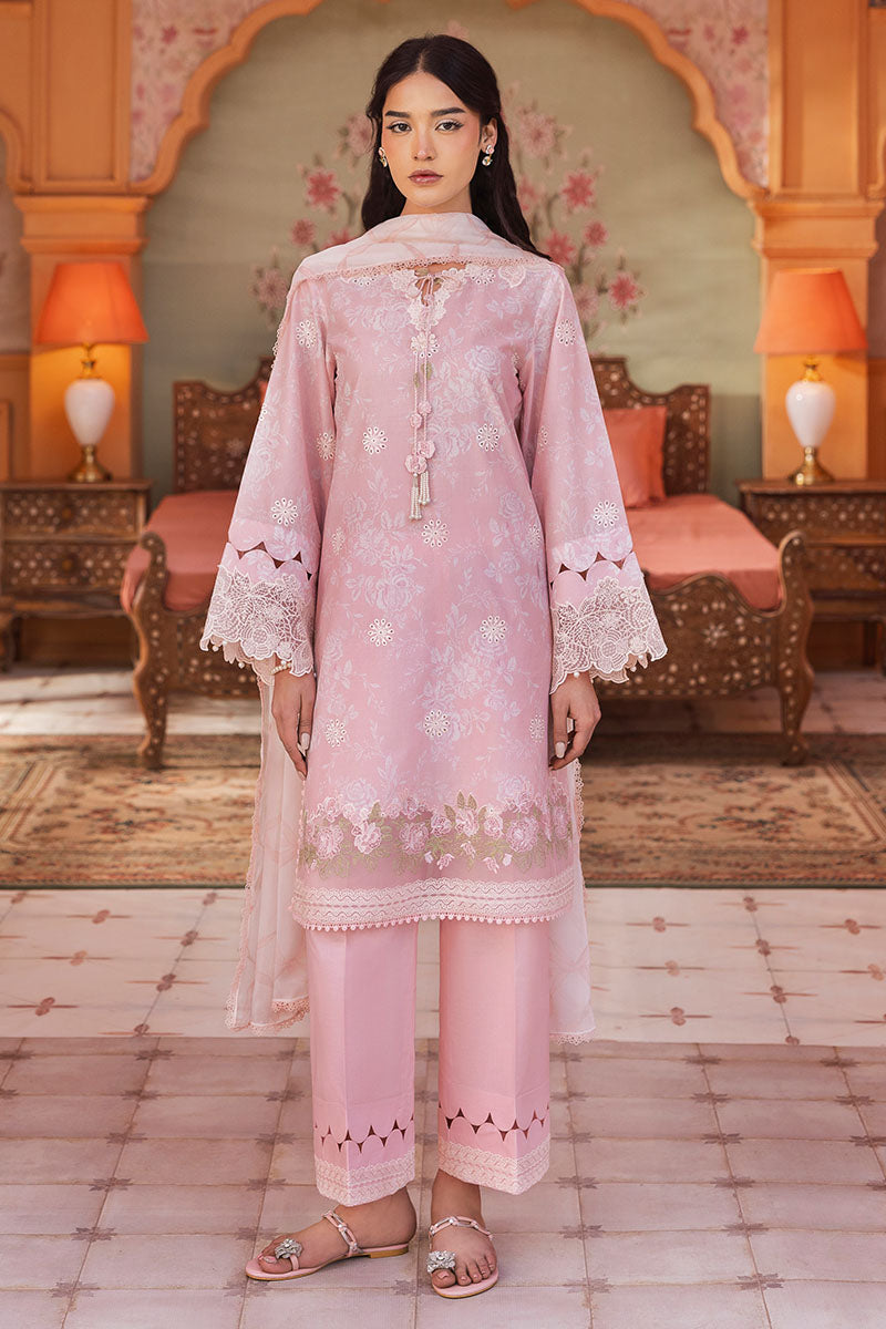 Cross Stitch | Premium Lawn 25 | FLORAL TIE XS Light Pink Lawn