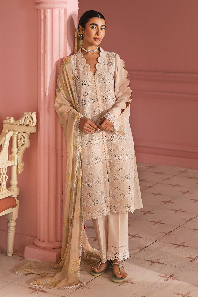 Cross Stitch | Premium Lawn 25 | PEACH PARFAIT XS Pale Peach Lawn