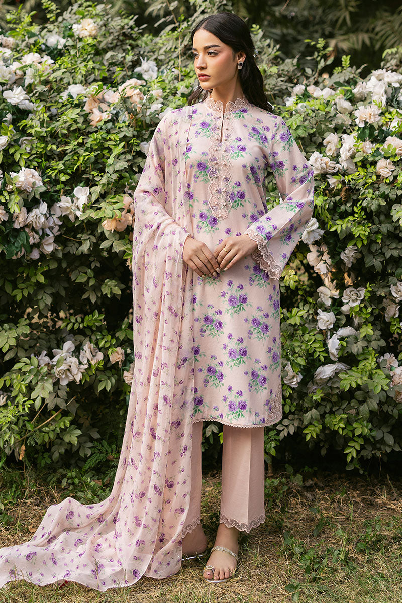 Cross Stitch | Premium Lawn 25 | ROSY AFFAIR L Lavender Pinocchio Lawn